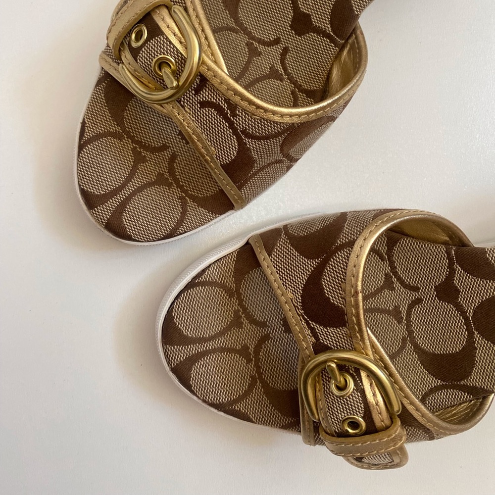 Coach gold Y2K wedges